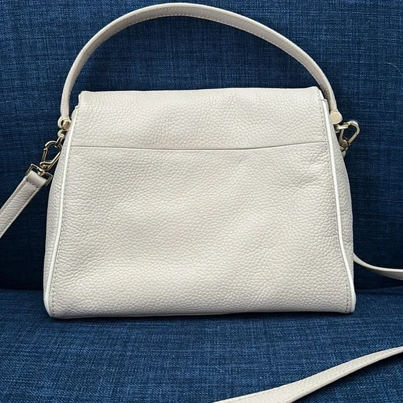 EUC Kate Spade Ladies handbag beige with cream trim, detachable shoulder strap - Picture 5 of 8